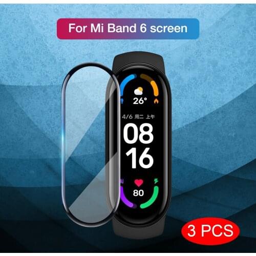 3 Pcs Screen Protector For Xiaomi Mi Band 6 Smart bracelet Anti-scratch Soft Film Screen Protective Film Smartwatch Accessories