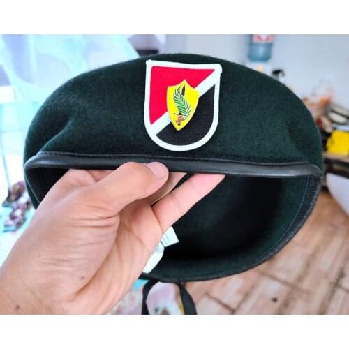 United States US Army 6th Special Forces Group Wool Green Beret ARMY SPECIAL FORCES METAL INSIGNIA Military Hat 1963~1971