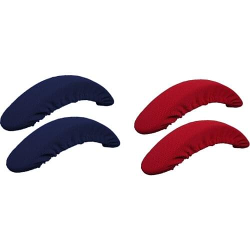2 Pair Office Swivel Chair Armrest Covers Desk Chair Arm Cover Dark Blue/Red