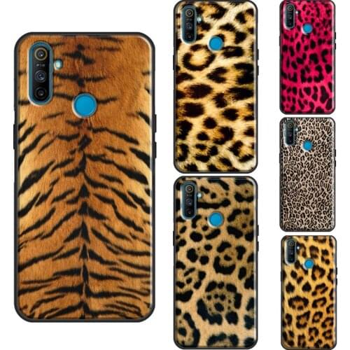Leopard Tiger Fur Skin Print Case For OnePlus Nord 8 7 Pro Realme 7 6 Pro C3 XT X7 X50 For OPPO Find X2 Pro Reno 4