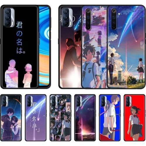Anime Your Name Case For Realme C3 5 6 7 Pro XT C15 X50 GT Neo C11 C25 8 Black Soft Fitted Phone Cover Shell V15 5G Capa