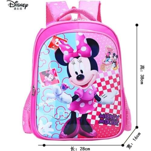 Disney cartoon minnie mickey backpack primary school bag new baby children cartoon shoulders reduce the breathable backpack