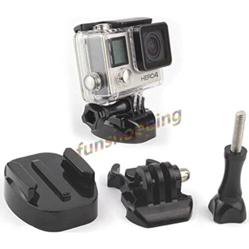 For GoPro Quick Release Tripod Mount Adapter + Basic Buckle Mount + Thumb Screw for GoPro Hero 6 5 4 3+ 3 2 SJ4000 Xiaomi Yi