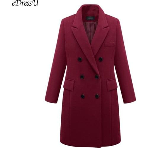 EDressU Women's Straight Coats