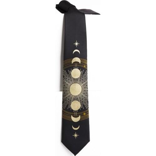 Free Shipping New Male mens Korean original female student campus universe planet moon sun jacquard retro necktie neckwear