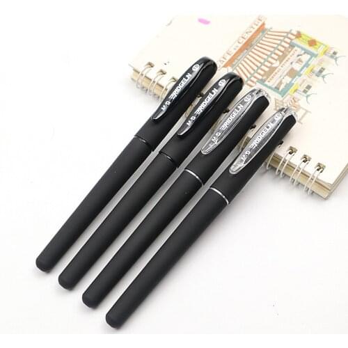 3Pcs Gel Pen Black Ink 1.0mm Frosted Penholder Quality Very Good Writing Gel ink Pen Office Signature Neutral Pen Free 3 Refills