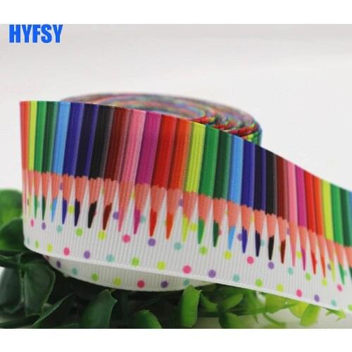 Hyfsy 10003 38mm cartoon ribbon 10 yards DIY manual hair bow material gift package Grosgrain ribbons