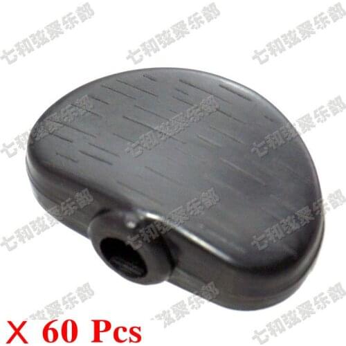60 Pcs Black Wood texture Guitar Tuning Pegs Tuners Machine Heads Replacement Button knob Handle Butterbean Cap tip