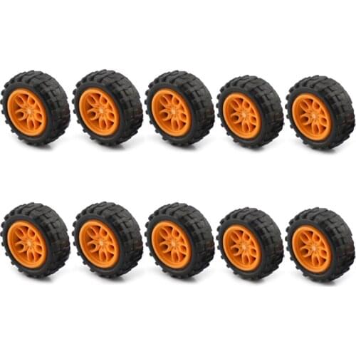 Feichao Rubber Small Wheel Combination of Small Wheels Tire Pulley DIY Toy Model Accessories for Car
