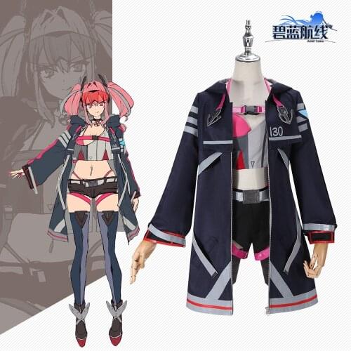 Azur Lane Cosplay USS Bremerton Jacket Top Shorts Sexy Bikini Suit ssn-698 Uniform Halloween Costume for Women Adult