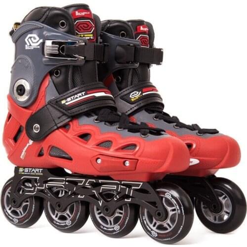 Black Red COOL Skates Shoes for Beginner Skater Boys 4 Wheels Inline Skating Sneakers EU 40 41 42 43 44 Student Roller
