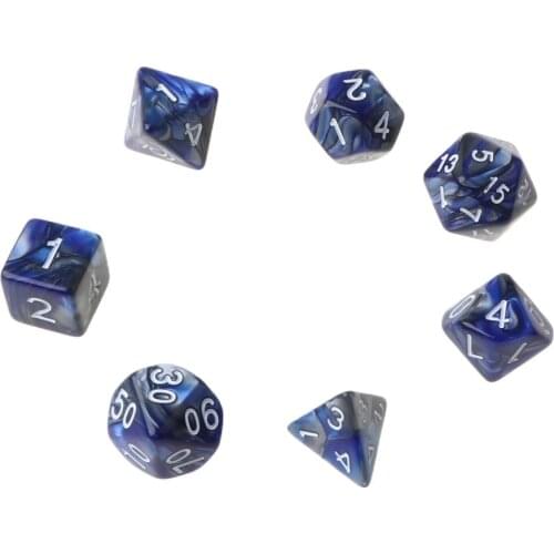 7pcs D20 Polyhedral Dice Double Colors 20 Sided Dices Table Board Role Playing