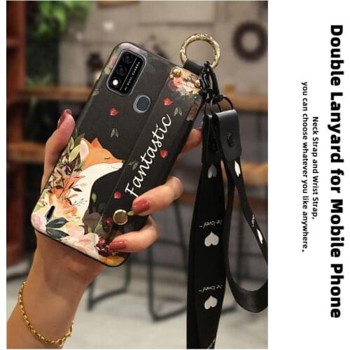 Soft Shockproof Phone Case For Itel A48 Phone Holder Anti-dust Flower Wristband New Arrival Silicone