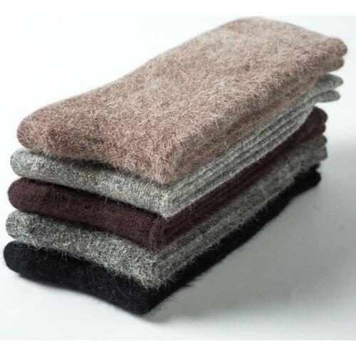 New Thick High Quality Angola Rabbit Merino Wool Socks Brand Long Socks Mens Socks Classic Business Men Winter Warm Socks