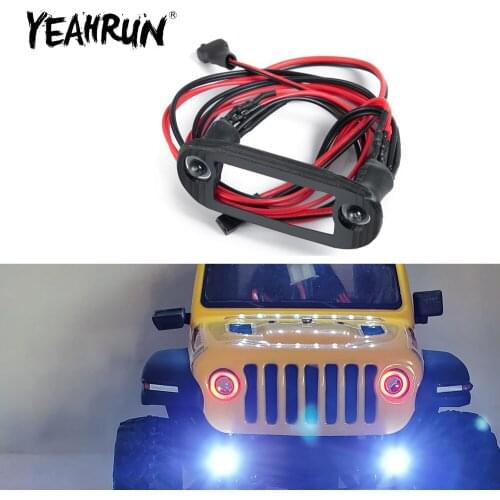 YEAHRUN 1:24 Front Light Lamp LED Headlight Bright Set for Axial SCX24 AXI00002 1/24 RC Crawler Car Model Upgrade Parts