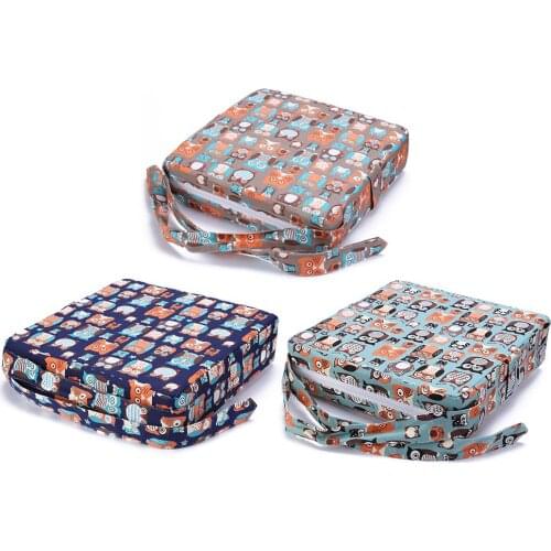 Kids Increased Chair Pad Modern Removable Linen Cushion Baby Anti-skid Baby Dining Chair Thick Mat Table Chair Cushion Booster