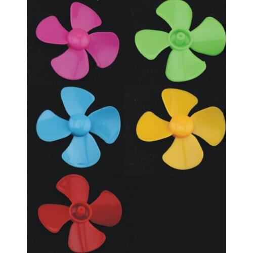 10/100pcs 57/60mm/2mm hole/4-blade propeller/5 colors plastic blades/Toy Accessories/DIY model/Technology model parts
