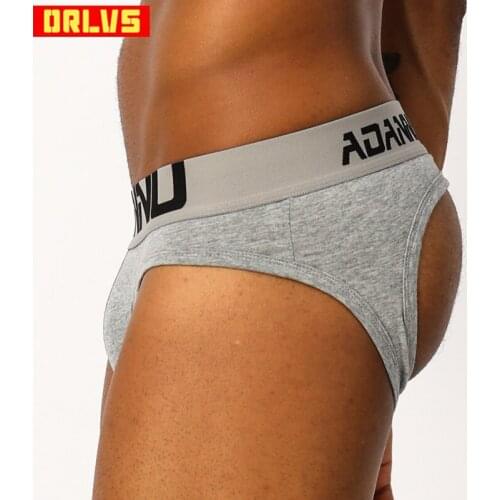 ADANNU Brand Sexy Underwear Men Jockstrap Breathable Comfortable Underpants Male Panties Cueca Tanga Mens Thongs Open Backless