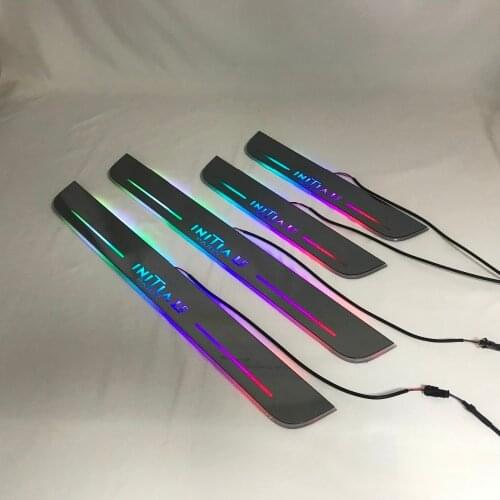 Express delivery led door sill plate strip welcome light threshold guard protectors for renault koleos arkana talisman Kangoo
