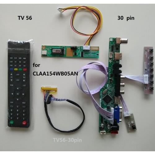 TV USB LED LCD AV VGA HDMI-compatible AUDIO Controller Board kit For CLAA154WB05AN 1280*800 15.4" Screen Display Monitor