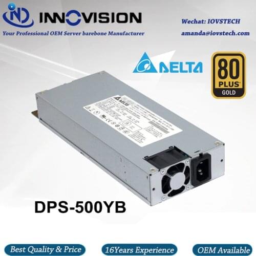 High-efficiency 1U PSU 500W industrial Power Supply with dual 8Pin good for 1U dual cpu server
