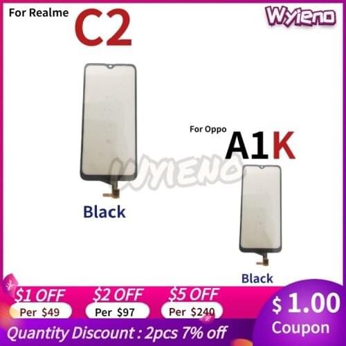 Wyieno For OPPO A1K / Realme C2 Charger Port Board USB Charging Flex Cable Microphone Mic Plug Touch Sensor Digitizer Screen