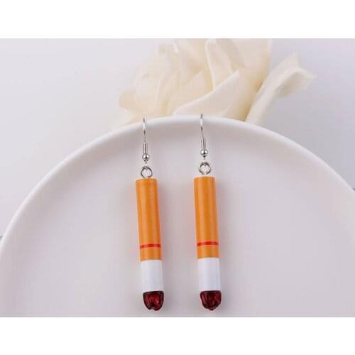 New Cigarette Hook Earrings Creative Dangle Earrings for Women Personality Pendants Earrings harajuku pendientes para novia