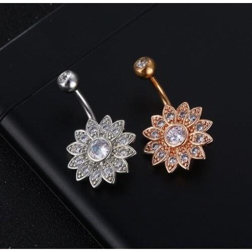 1 Pcs Navel Belly Button Ring Belly Button Piercing Bars Barbell Navel Surgical Steel Dangle Drop Bar