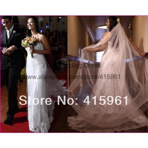 2019 Romantic Plus Size Strapless Lace Mermaid Tulle Marriage Couture Wedding Bridal Dress Free Shipping W2763