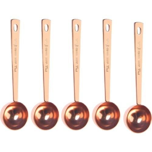 Coffee Measuring Scoop, 5 Pcs Stainless Steel Coffee Spoon Milk Powder Measure Spoon Tea Coffee Accessories