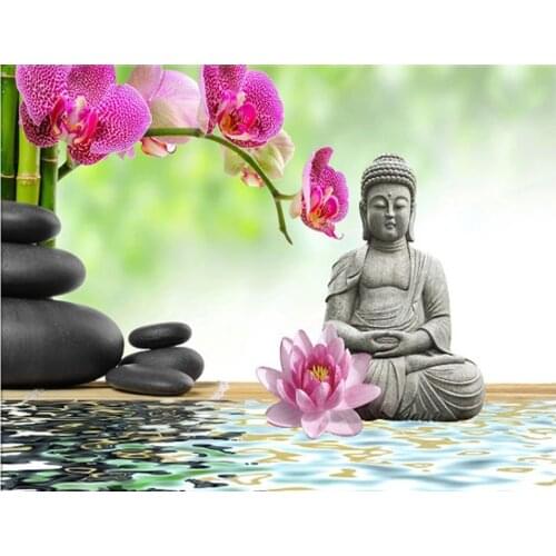 5D DIY Diamond Painting Rhinestone Orchids Buddha Zen Diamond Embroidery Mosaic Diamond Cross Stitch Home Decor