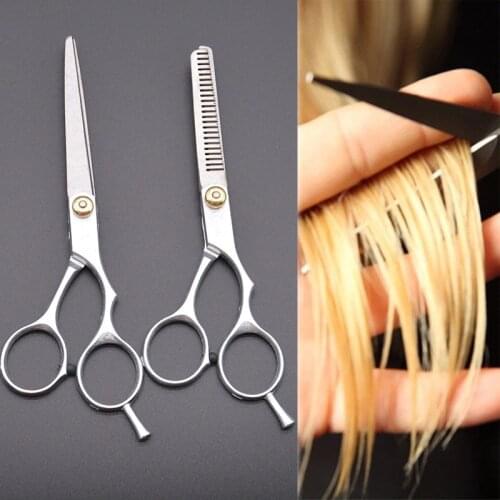 6 Inch Professional Hair Cutting Thinning Scissors Stainless Steel Salon Hairdressing Shears Regular Flat Teeth Scissors