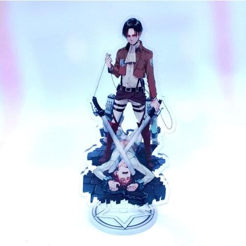 Anime Attack on Titan Acrylic Stand Levi Ackerman Pendant Plate Desk Decoration Cute Standing Action Figure Model Toy Fans Gift