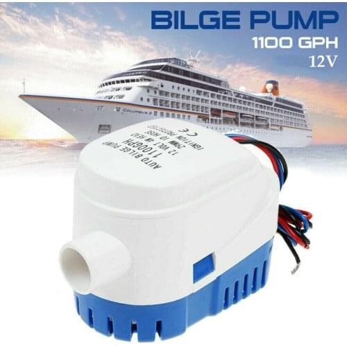 12V 1100GPH Marine Boat Automatic Bilge Water Pump RV Auto Submersible Pump
