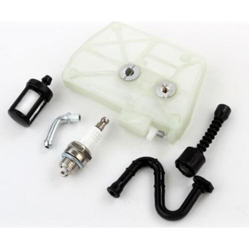Chain Saw MS381 Air Filter Assembly Kit with Fuel & Oil Pipe, Oil & Fuel Filter, Spark Plug Replacement Parts