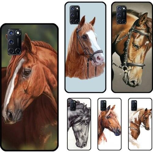 Horse Pony Painted For OPPO A15 A83 A91 A1K A3S A5S A31 A53 A5 A9 2020 A52 A72 Reno 2 Z 4 Pro F5 Case Cover