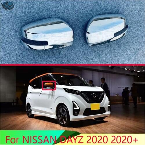 For NISSAN DAYZ 2020+ Car Accessories ABS Chrome Door Side Mirror Cover Trim Rear View Cap Overlay Molding Garnish