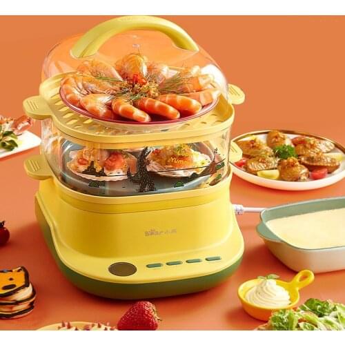 2 Layers Multifunction Electric Food Steamers 6L Food Steaming Cooking Pot Cooker Breakfast Maker