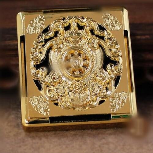 Chinese Style Mini Censer Full Alloy Metal Eight Auspicious Carry Cap with Insulation Censer Buddhist Supplies Decors