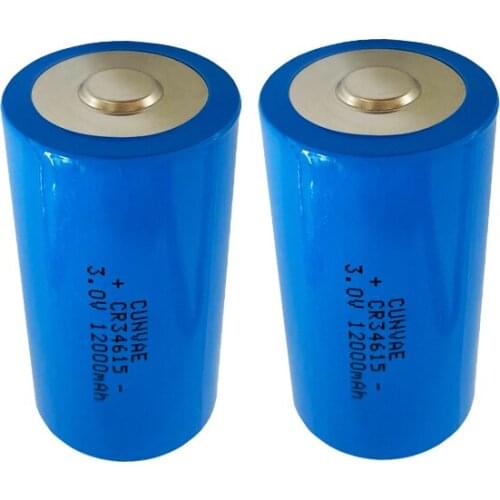 2PCS CR34615 Li-MnO2 Battery 3V 12000mAh CR 34615 D Size Non-Rechargeable Lithium Batteries for Electronic meter
