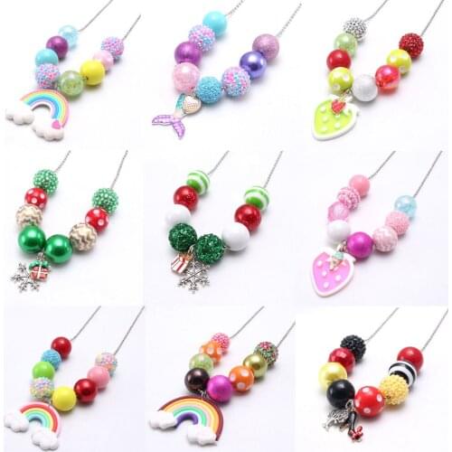 MHS.SUN Inventory cleaning 1PC random style kids children cartoon/tassel/animal pendant necklace diy chain jewelry various style