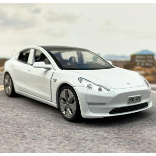 2021 Tesla MODEL 3 Alloy 1:32 Diecast Alloy Model Car Miniature Metal Vehicle Pull Back for Children Collected Gifts New Hot Toy