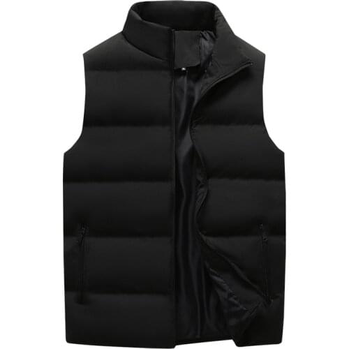 Mens Winter Vest Jacket Sleeveless Cotton Coat with Hood Men Casual Fashion Coat Waist Coat Autumn Padded Vest Plue Size 5XL