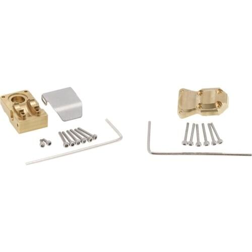 2Set Brass Differential Cover Bridge Axle Cover With Armor Upgrade Accessories For 1/24 RC Crawler Axial SCX24 90081
