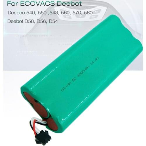NEW Vacuum Cleaner Battery 14.4V 4000mAh Ni-MH Rechargeable Battery for Ecovacs Deepoo 540 550 570 580 Deebot Sweeper D54 D58