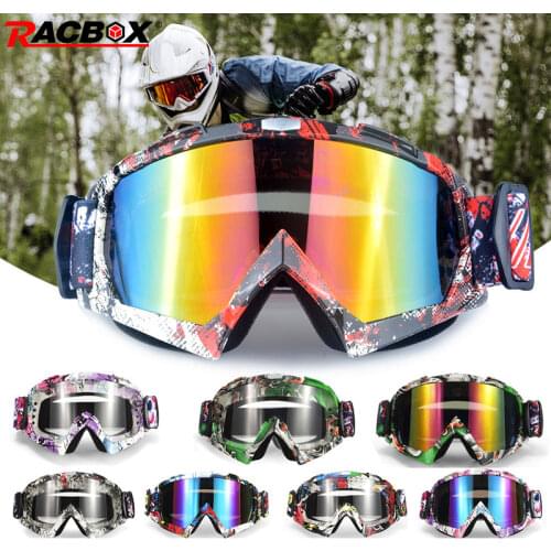 Colorful Motocross Motorcycle Goggles ATV Off Road Dirt Bike DustProof Racing Glasses Anti Wind Eyewear MX Camouflage Goggles