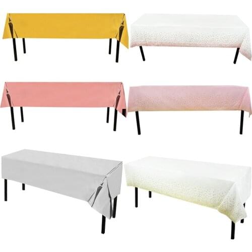 274x137cm/270x140cm Plastic Tablecloth Wedding Decoration Disposable Table Cloth Birthday Party Supplies Baby Shower Home Decor