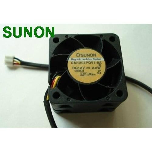 Original For Sunon 4028 GM1204PQV1-8A 40mm 4cm DC 12V 2.8W 3wire Cooling Fans