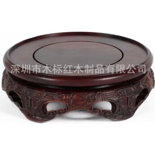 Shenzhen antique mahogany pedestal base crafts base