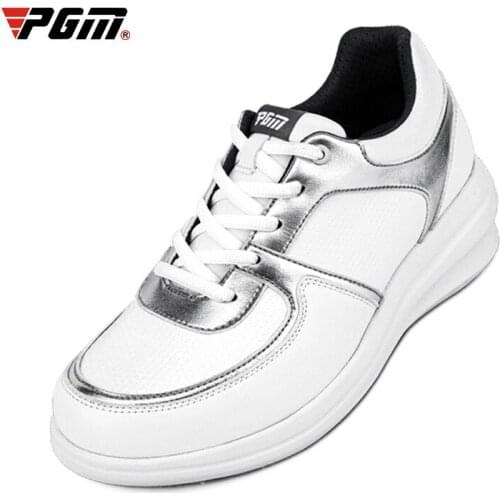 Pgm Woman Golf Shoes Waterproof Height Increasing Golf Sneakers Ladies Breathable Spikes Non-slip Trainers Shoes D9105